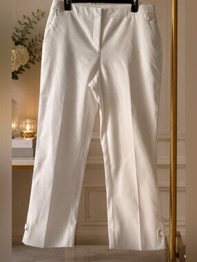 Rafaella Cream Straight-Leg Dress Pants